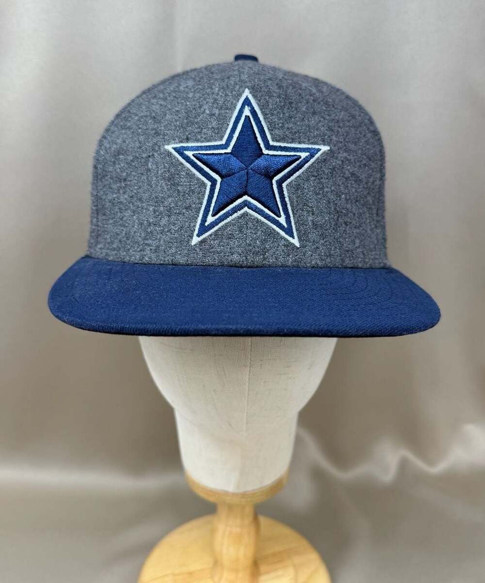 Dallas Cowboys New Era 59FIFTY Fitted Hat 7 1/4 Gray Navy NFL Wool Blend